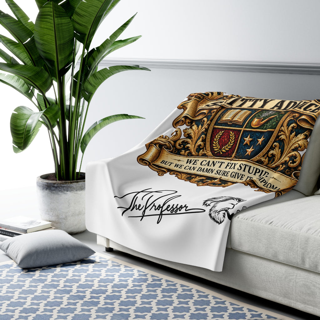 USA — University of Shitty Advice Signature Sherpa Fleece Blanket