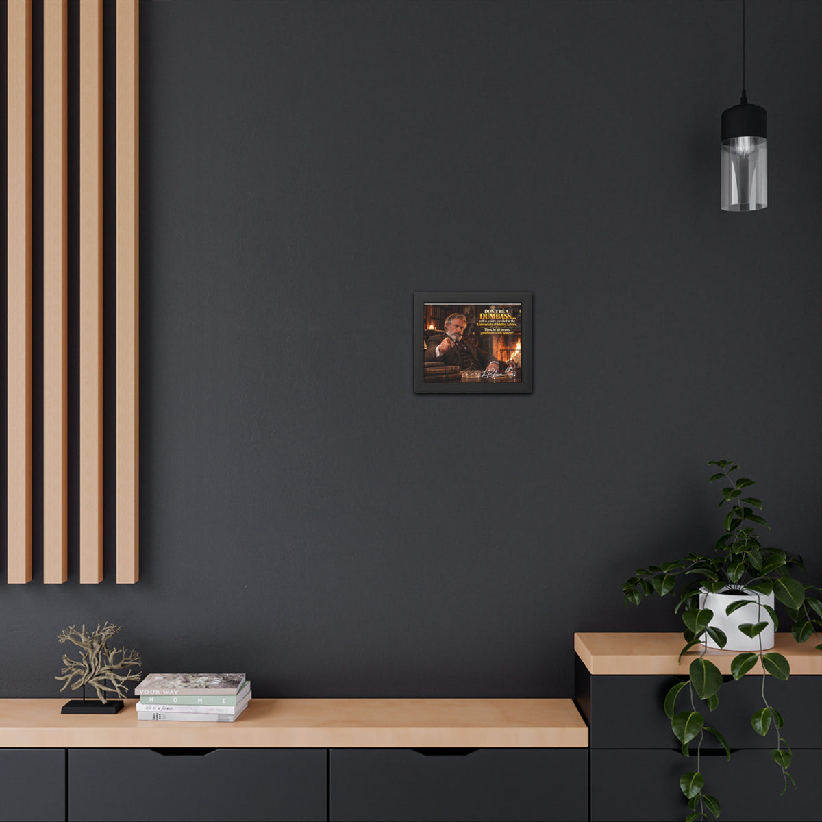 Don't Be a Dumbass – The Professor's Framed Wall Art