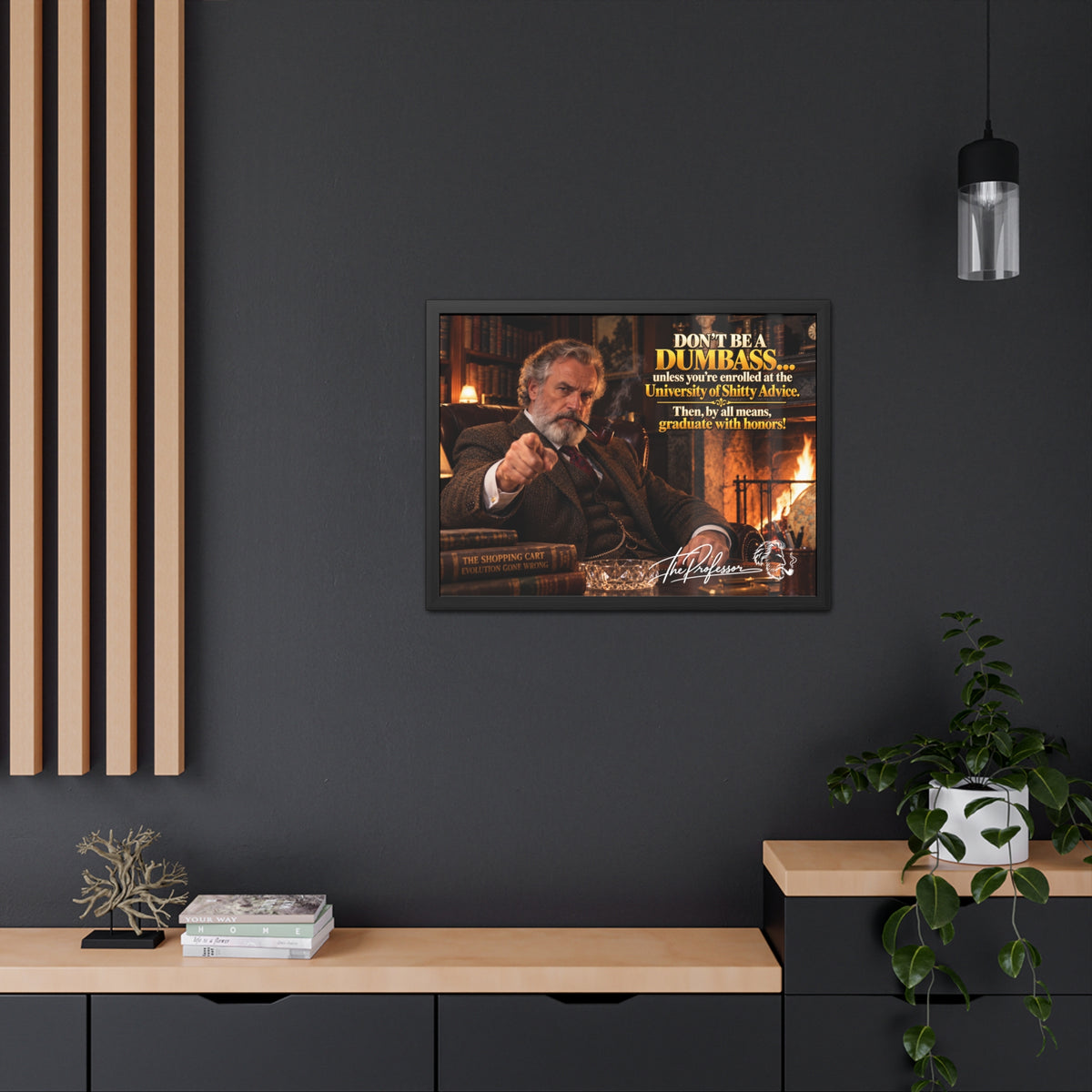 Don't Be a Dumbass – The Professor's Framed Wall Art