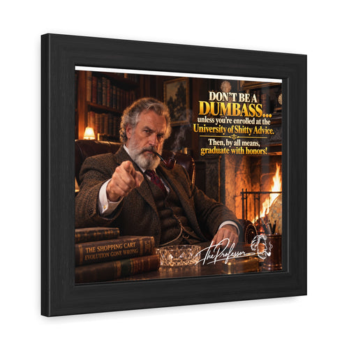 Don't Be a Dumbass – The Professor's Framed Wall Art